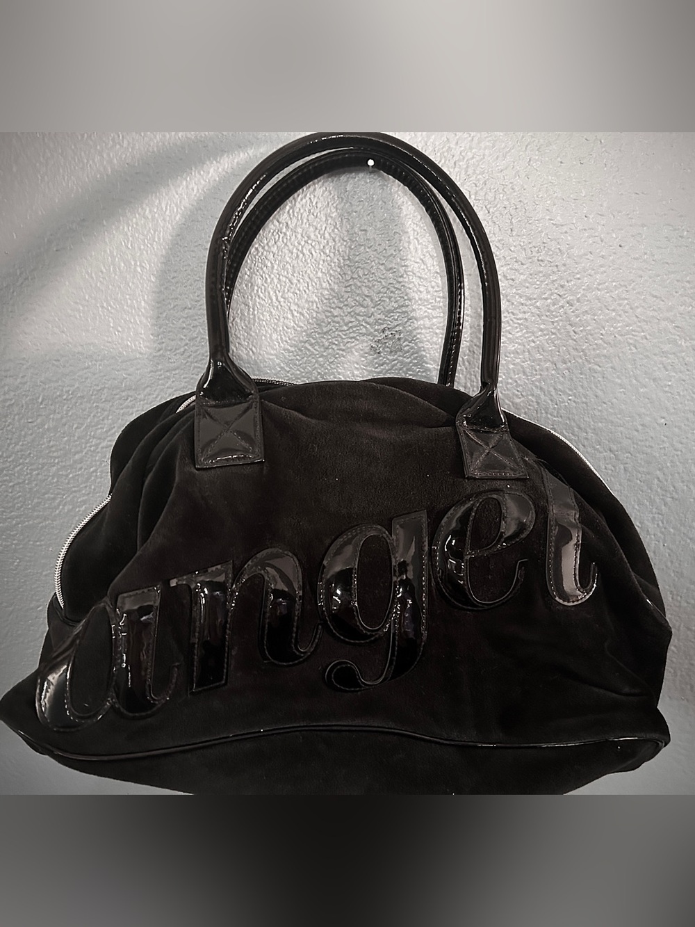 Vintage Victoria’s Secret Black Velour Bag